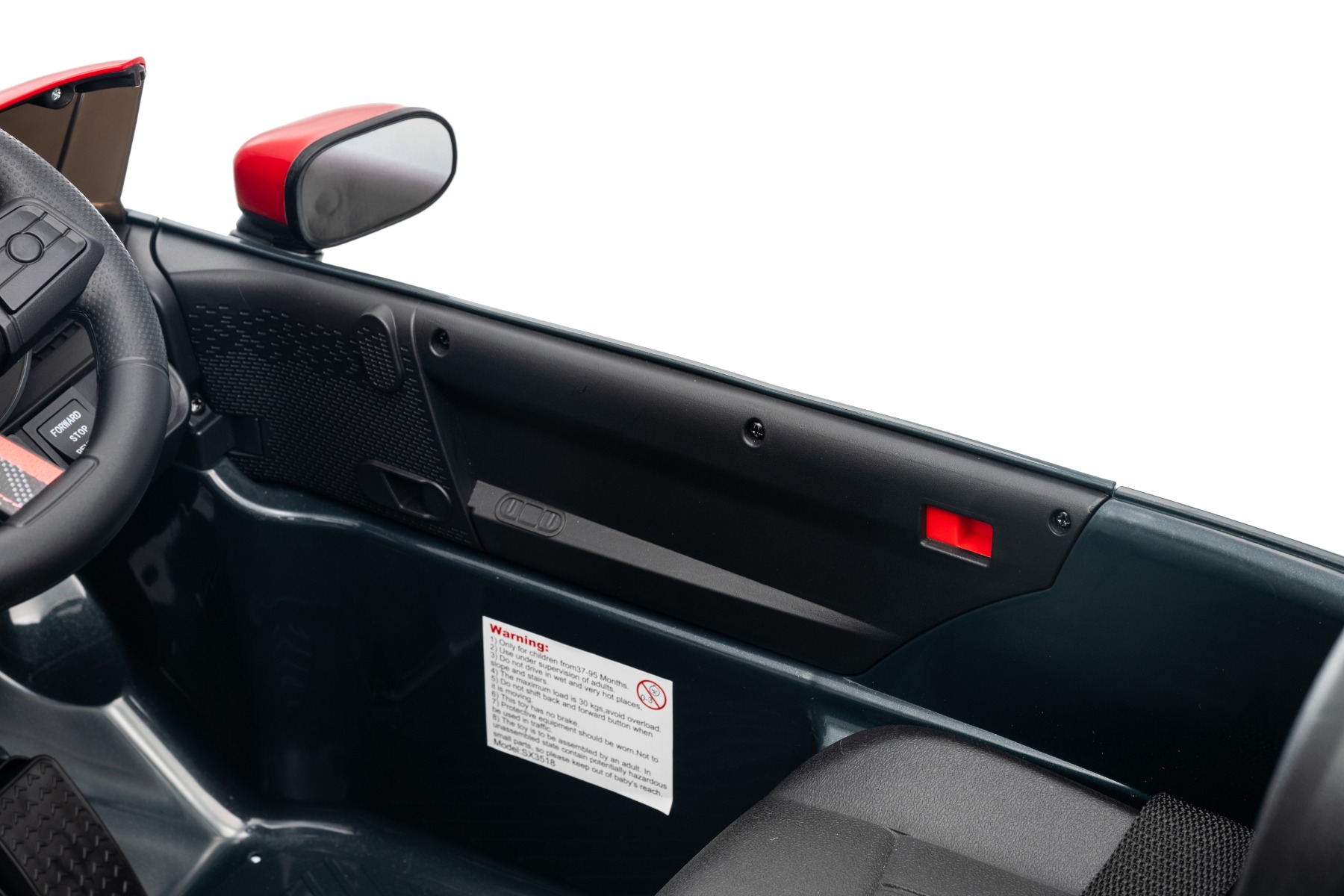 Porte ouvrante avec verrou de sécurité