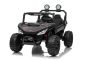 Voiture électrique pour enfants T-REX Ride 4x4, deux places, 24V, noir, lecteur MP3 avec entrée USB/AUX, transmission 4x4, batterie au lithium, suspension, télécommande, phares LED