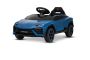 Voiture électrique pour enfants Lamborghini Lanzador 12V avec transmission aux roues arrière, sous licence (une place), bleue, batterie lithium, éclairage LED, siège large, télécommande 2,4 GHz, lecteur MP3 avec entrée USB/AUX et connexion Bluetooth