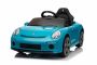 Voiture électrique RUF GT 12V, bleue, portes ouvrantes, télécommande 2,4 GHz, phares LED avant et arrière, entrée USB/Aux, batterie lithium, 2 moteurs de 35W, licence ORIGINALE