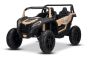 Voiture électrique UTV XXL 24V, khaki, deux places, moteur avec différentiel, roues en caoutchouc gonflables, essieux arrière suspendus, frein à disque, siège rembourré, volant réglable, Bluetooth, lecteur MP3 avec entrée USB/SD