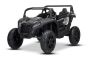 Voiture électrique UTV XXL 24V, noir, deux places, moteur avec différentiel, roues en caoutchouc gonflables, essieux arrière suspendus, frein à disque, siège rembourré, volant réglable, Bluetooth, lecteur MP3 avec entrée USB/SD