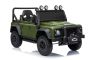 Voiture électrique pour enfants Land Rover Defender 110 SVX 12V, verte, transmission 4X4, phares LED, suspension avant et arrière, télécommande 2,4 GHz, entrée USB/Aux, Bluetooth, batterie lithium, 4 moteurs de 25W, licence ORIGINALE