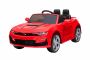 Elektrische kinderauto Chevrolet Camaro, Rood, Origineel gekeurd, 12V Batterij Aangedreven, Opengaande Deuren, Kunstleer stoel, 2x 35W Motor, LED Verlichting, 2.4 Ghz afstandsbediening, Zachte EVA wielen, Soepele start