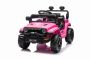 Voiture électrique pour enfants OFFROAD NEW avec traction arrière, rose, batterie lithium, châssis haut, siège large, suspension arrière, télécommande 2,4 GHz, lumières LED