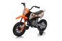 Moto électrique pour enfants MOTOCROSS, Orange, Batterie 12V, Roues souples EVA, Siège en cuir, Moteur 2 x 25W, Suspension, Cadre en métal, Lecteur MP3 avec Bluetooth, roues auxiliaires