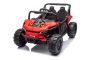 Voiture électrique pour enfants UTV Small 12V, rouge, propulsion arrière, batterie 12V, roues en plastique, large siège double pour un seul enfant, télécommande 2,4 GHz, lecteur MP3 avec entrée USB/SD, lumières LED