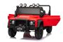 Voiture électrique pour enfants Land Rover Defender 110 SVX 12V, rouge, transmission 4X4, phares LED, suspension avant et arrière, télécommande 2,4 GHz, entrée USB/Aux, Bluetooth, batterie lithium, 4 moteurs de 25W, licence ORIGINALE