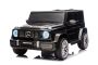 Voiture électrique pour enfants Mercedes-Benz G63 AMG 4x4, deux places, 24V, noir, lecteur MP3 avec connexion USB/AUX et Bluetooth, transmission 4x4, batterie lithium, roues EVA avec suspension, sièges en similicuir, télécommande, modèle sous licence