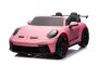 Voiture électrique pour enfants Porsche 911 GT3  24V avec transmission 4x4, rose, deux places, télécommande 2,4 GHz, entrée USB/AUX, moteurs 200W, suspension, batterie lithium, phares LED à l’avant et à l’arrière, licence ORIGINALE