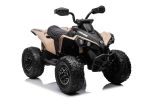 Quad électrique pour enfants Can-am Renegade, kaki, monoplace, suspension avant et arrière, lumières LED, batterie 12V, moteurs 2 x 35W, roues souples en EVA, lecteur MP3 avec entrée USB/AUX, sous licence