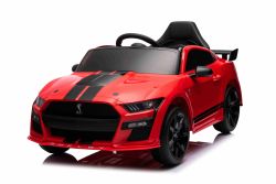 Voiture électrique pour enfants Ford Shelby Mustang GT 500 Cobra, Rouge, Télécommande 2,4 GHz, Entrée USB, Lumières LED, Moteur 2 x 30W, Licence ORIGINALE