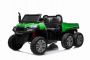 Voiture électrique agricole RIDER 6X6 24V avec 4 roues motrices 4X 100W, batterie 24V/7Ah, roues EVA, essieux suspendus, télécommande 2,4 GHz, biplace, lecteur MP3 avec entrée USB / SD, Bluetooth