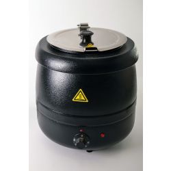 Bouilloire Soupe, Extérieur revêtu de poudre noire, 35 ° C à 80 ° C, 6 positions de thermostat, 400 Watts, 10L