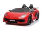 Voiture électrique Lamborghini Aventador 12V pour deux utilisateurs, rouge, portes à ouverture verticale, moteur 2 x 12V, batterie 12V, télécommande 2,4 Ghz, roues souples en EVA, suspension, démarrage progressif, lecteur MP3 avec USB, licence d'origine